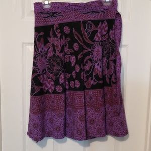 Purple Wrap Around Boho Style Skirt.  Size small.